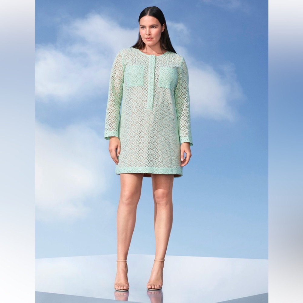 Victoria Beckham × Target Crochet Lace Mini Shift Dress Size 2X